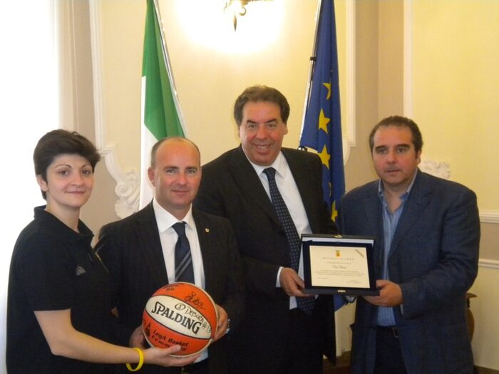 Un momento della cerimonia di premiazione
